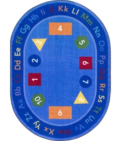 Joy Carpets Kid Essentials Multi Fun-damentals 7ft.8in. x 10ft.9in. Oval Rug