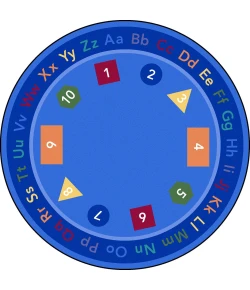 Joy Carpets Kid Essentials Multi Fun-damentals 13ft.2in. Round Rug