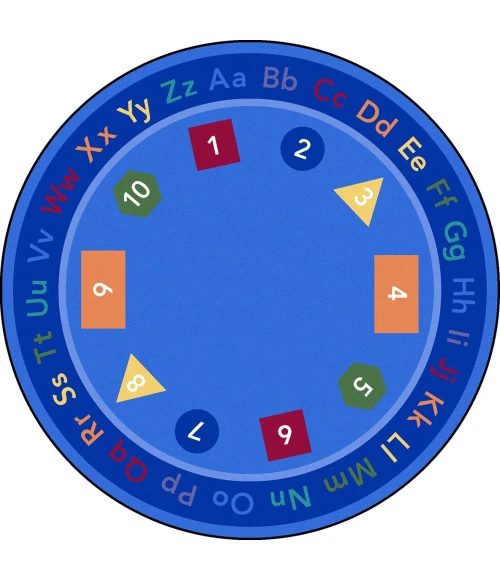 Joy Carpets Kid Essentials Multi Fun-damentals 13ft.2in. Round Rug