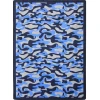 Joy Carpets Kaleidoscope Blue Funky Camo 5ft.4in. x 7ft.8in. Rect. Rug