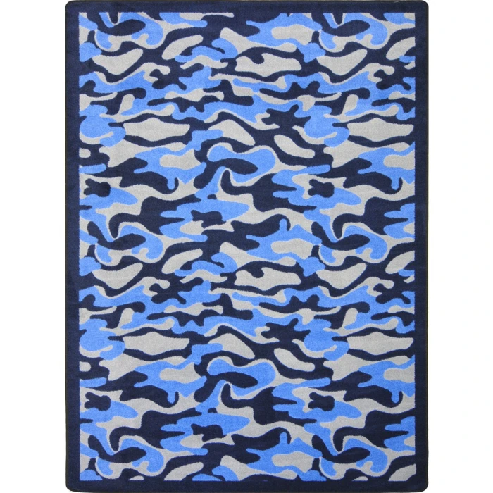 Joy Carpets Kaleidoscope Blue Funky Camo 3ft.10in. x 5ft.4in. Rect. Rug