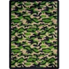 Joy Carpets Kaleidoscope Dark Army Funky Camo 5ft.4in. x 7ft.8in. Rect. Rug