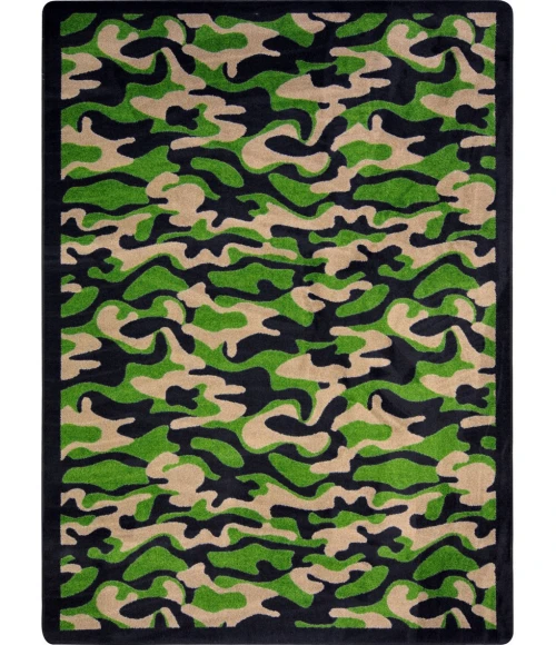 Joy Carpets Kaleidoscope Dark Army Funky Camo 3ft.10in. x 5ft.4in. Rect. Rug