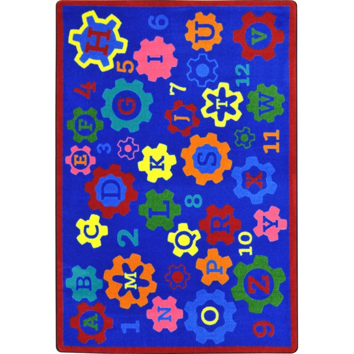 Joy Carpets Kid Essentials Multi Geared for Learning 7ft.8in. x 10ft.9in. Rect. Rug