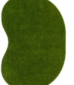 Joy Carpets Kid Essentials Green GreenSpace 4ft. x 6ft. Jellybean Rug