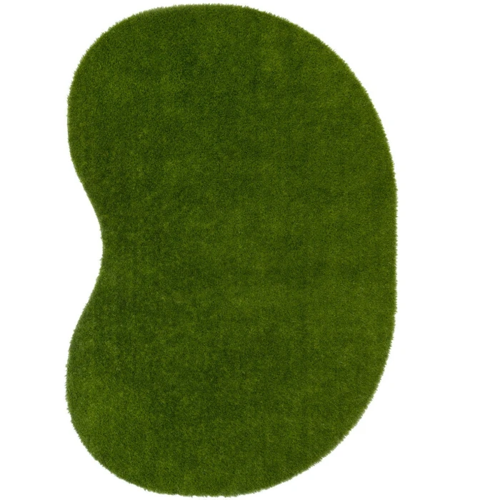 Joy Carpets Kid Essentials Green GreenSpace 4ft. x 6ft. Jellybean Rug