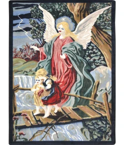 Joy Carpets Kid Essentials Multi Guardian Angel 5ft.4in. x 7ft.8in. Rect. Rug