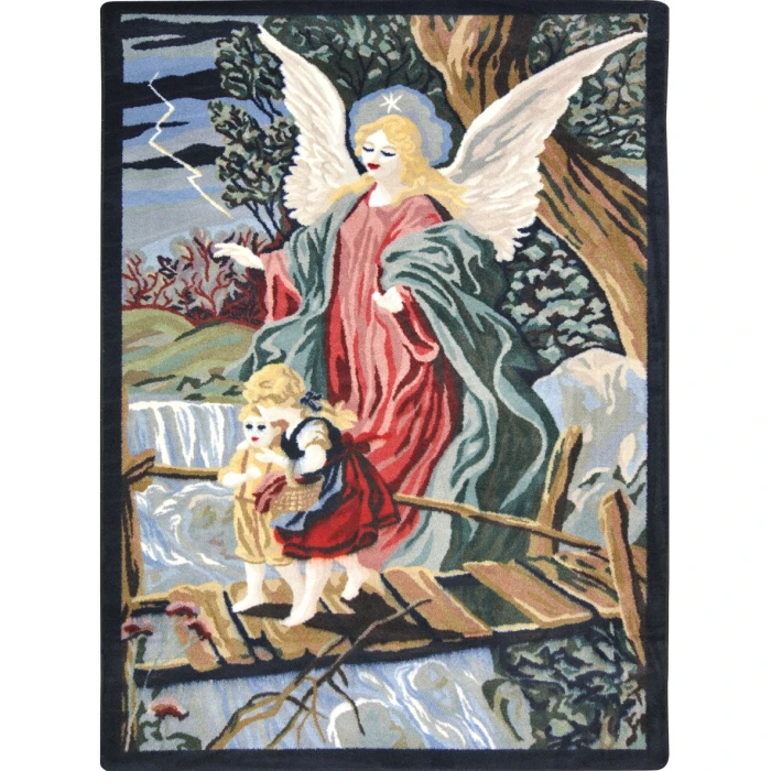Joy Carpets Kid Essentials Multi Guardian Angel 3ft.10in. x 5ft.4in. Rect. Rug