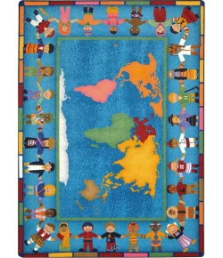 Joy Carpets Kid Essentials Multi Hands Around the World 10ft.9in. x 13ft.2in. Rect. Rug