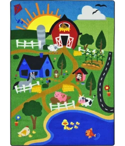 Joy Carpets Kid Essentials Multi Happy Farm 10ft.9in. x 13ft.2in. Rect. Rug