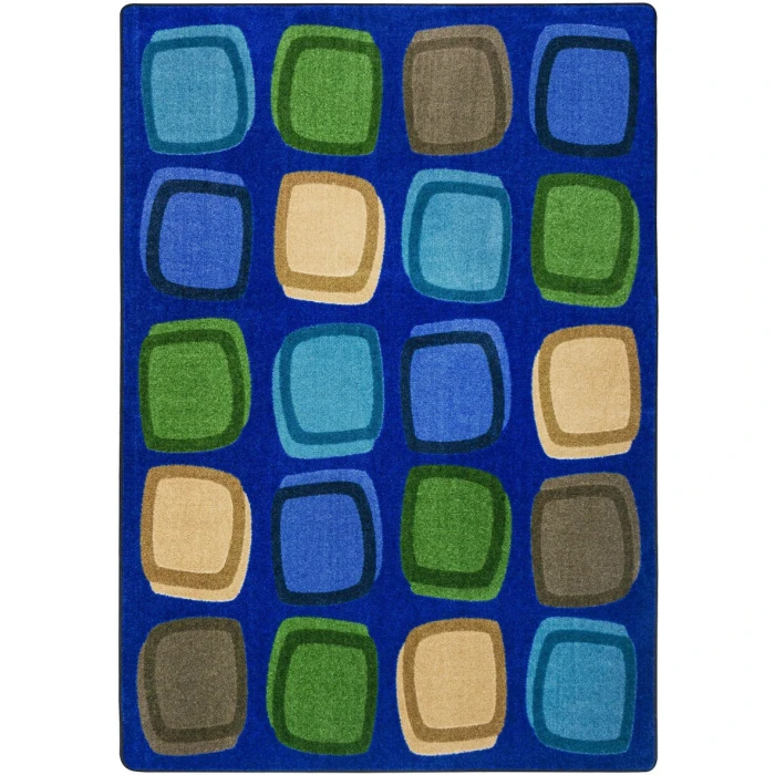 Joy Carpets Kid Essentials Multi Harmony Blocks 5ft.4in. x 7ft.8in. Rect. Rug