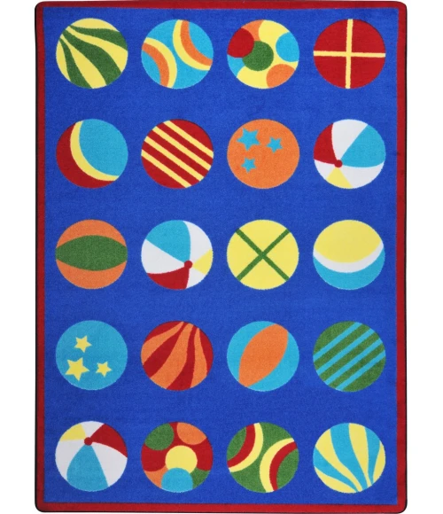 Joy Carpets Kid Essentials Multi Have a Ball 10ft.9in. x 13ft.2in. Rect. Rug