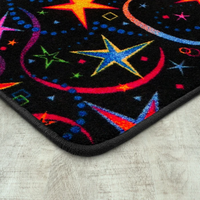 Joy Carpets Neon Lights Fluorescent Have A Blast 12ft. x 6ft. Rect. Rug
