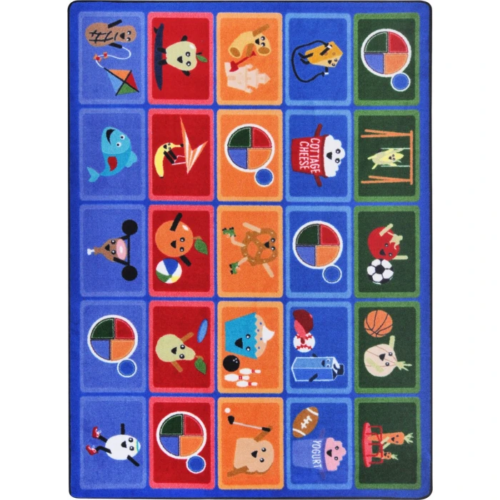 Joy Carpets Kid Essentials Multi Healthy Choices 10ft.9in. x 13ft.2in. Rect. Rug