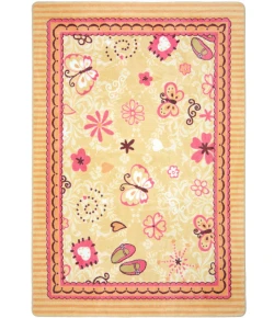 Joy Carpets Kid Essentials Multi Hearts & Flowers 3ft.10in. x 5ft.4in. Rect. Rug