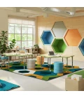 Joy Carpets Kid Essentials Citrus Hexed 3ft.10in. x 5ft.4in. Rect. Rug