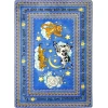 Joy Carpets Kid Essentials Blue Hey Diddle Diddle 7ft.8in. x 10ft.9in. Rect. Rug