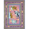 Joy Carpets Kid Essentials Pink Hey Diddle Diddle 7ft.7in. Round Rug
