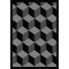 Joy Carpets Kaleidoscope Black Highrise 5ft.4in. x 7ft.8in. Rect. Rug