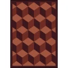 Joy Carpets Kaleidoscope Burgundy Highrise 5ft.4in. x 7ft.8in. Rect. Rug