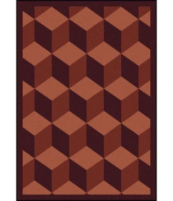 Joy Carpets Kaleidoscope Burgundy Highrise 7ft.8in. x 10ft.9in. Rect. Rug