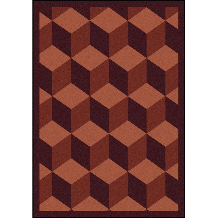 Joy Carpets Kaleidoscope Burgundy Highrise 7ft.8in. x 10ft.9in. Rect. Rug