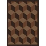 Joy Carpets Kaleidoscope Chocolate Highrise 7ft.8in. x 10ft.9in. Rect. Rug