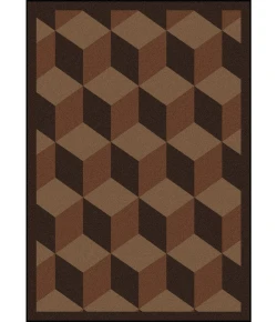 Joy Carpets Kaleidoscope Chocolate Highrise 5ft.4in. x 7ft.8in. Rect. Rug