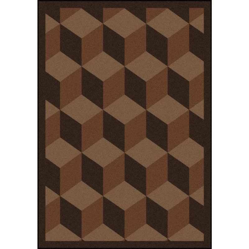 Joy Carpets Kaleidoscope Chocolate Highrise 7ft.8in. x 10ft.9in. Rect. Rug