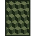 Joy Carpets Kaleidoscope Emerald Highrise 7ft.8in. x 10ft.9in. Rect. Rug