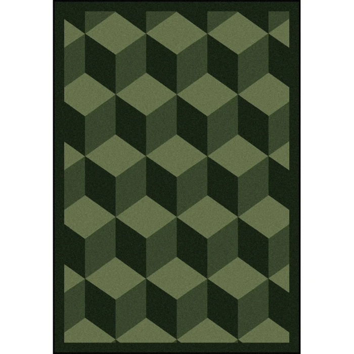 Joy Carpets Kaleidoscope Emerald Highrise 3ft.10in. x 5ft.4in. Rect. Rug