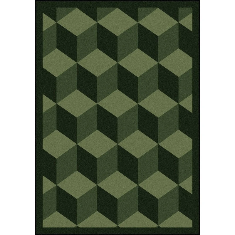 Joy Carpets Kaleidoscope Emerald Highrise 3ft.10in. x 5ft.4in. Rect. Rug
