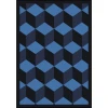 Joy Carpets Kaleidoscope Navy Highrise 5ft.4in. x 7ft.8in. Rect. Rug