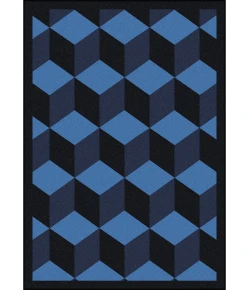Joy Carpets Kaleidoscope Navy Highrise 5ft.4in. x 7ft.8in. Rect. Rug