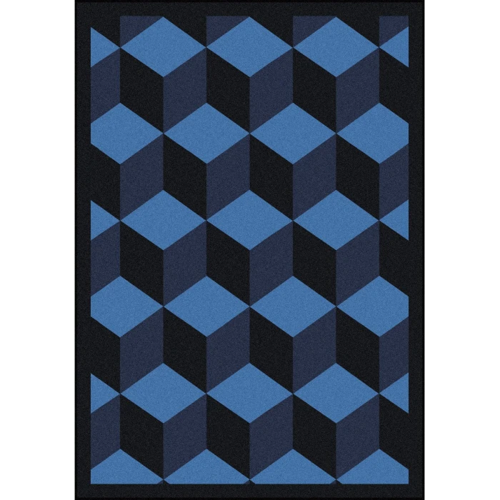 Joy Carpets Kaleidoscope Navy Highrise 5ft.4in. x 7ft.8in. Rect. Rug