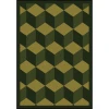 Joy Carpets Kaleidoscope Olive Highrise 5ft.4in. x 7ft.8in. Rect. Rug