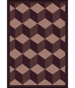 Joy Carpets Kaleidoscope Plum Highrise 5ft.4in. x 7ft.8in. Rect. Rug