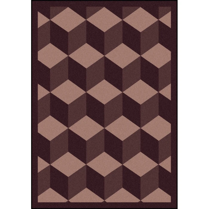 Joy Carpets Kaleidoscope Plum Highrise 5ft.4in. x 7ft.8in. Rect. Rug