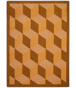 Joy Carpets Kaleidoscope Wheat Highrise 5ft.4in. x 7ft.8in. Rect. Rug