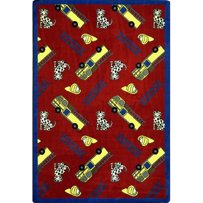 Joy Carpets Playful Patterns Red Hook and Ladder 7ft.8in. x 10ft.9in. Rect. Rug