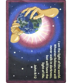 Joy Carpets Kid Essentials Multi I Am The Light 10ft.9in. x 13ft.2in. Rect. Rug