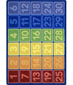 Joy Carpets Kid Essentials Multi I Can Count 5ft. 4in. x 7ft. 8in. Rect. Rug