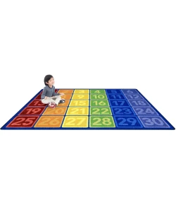Joy Carpets Kid Essentials Multi I Can Count 5ft. 4in. x 7ft. 8in. Rect. Rug
