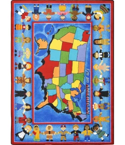 Joy Carpets Kid Essentials Multi Im An American 10ft.9in. x 13ft.2in. Rect. Rug