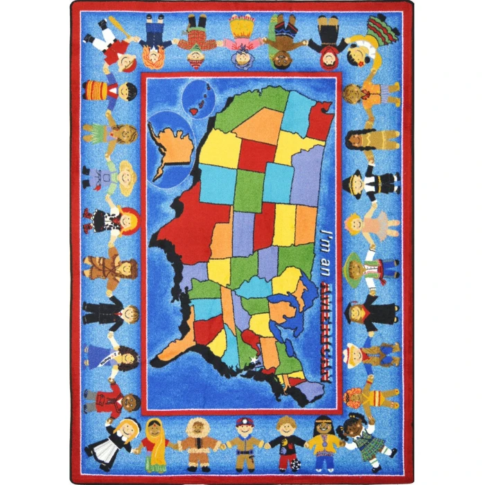 Joy Carpets Kid Essentials Multi Im An American 10ft.9in. x 13ft.2in. Rect. Rug