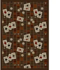 Joy Carpets Games People Play Chocolate Feeling Lucky 5ft.4in. x 7ft.8in. Rect. Rug
