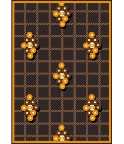 Joy Carpets Games People Play Brown Nine Ball 7ft.8in. x 10ft.9in. Rect. Rug