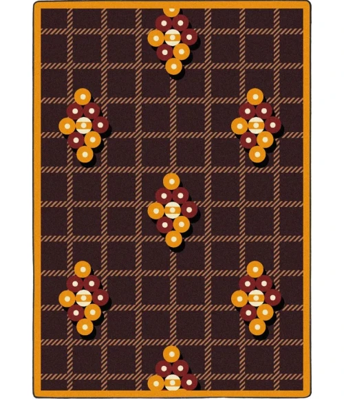 Joy Carpets Games People Play Burgundy Nine Ball 3ft.10in. x 5ft.4in. Rect. Rug