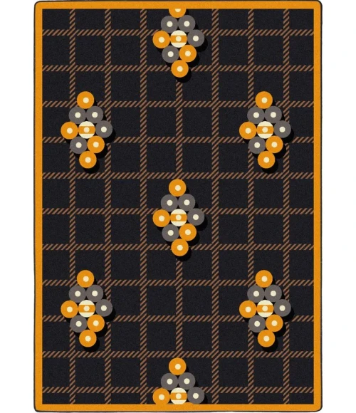 Joy Carpets Games People Play Charcoal Nine Ball 3ft.10in. x 5ft.4in. Rect. Rug