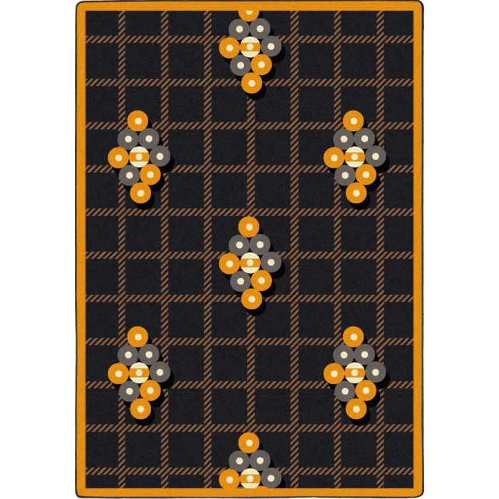 Joy Carpets Games People Play Charcoal Nine Ball 3ft.10in. x 5ft.4in. Rect. Rug